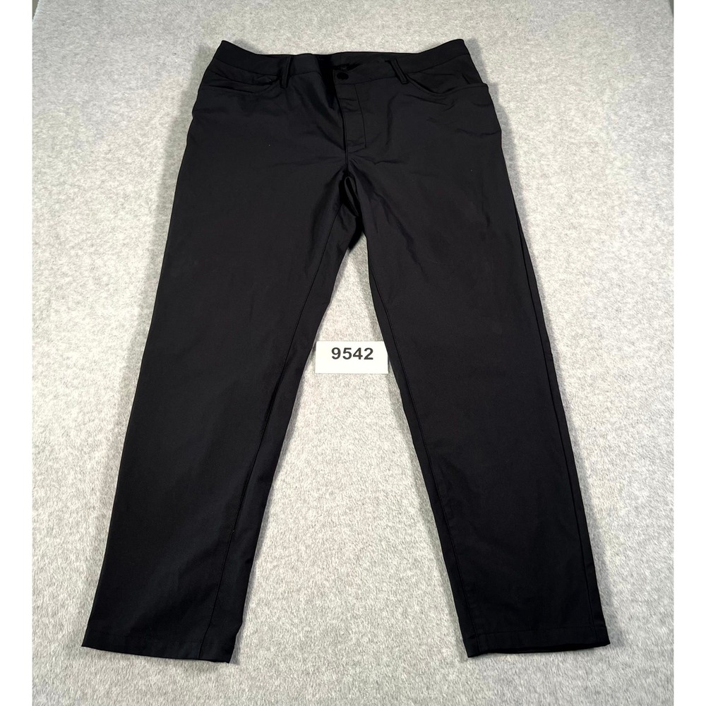 All In Motion Chino Pants Mens 38x30 Black Straight Leg Flat Front Streetwear